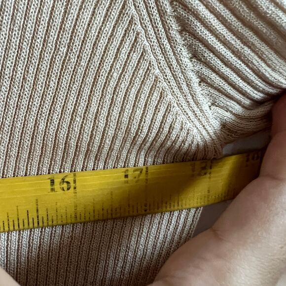 Brown Ribbed Button Up Top Y2K 2000s Retro Indie Minimalist Soft Girl Medium - Picture 7 of 7